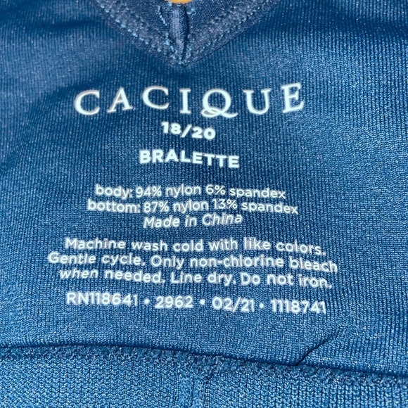 Cacique PRIDE Teal Rainbow Paint Splatter Bralette Sports Bra size 18/20 - Picture 6 of 13